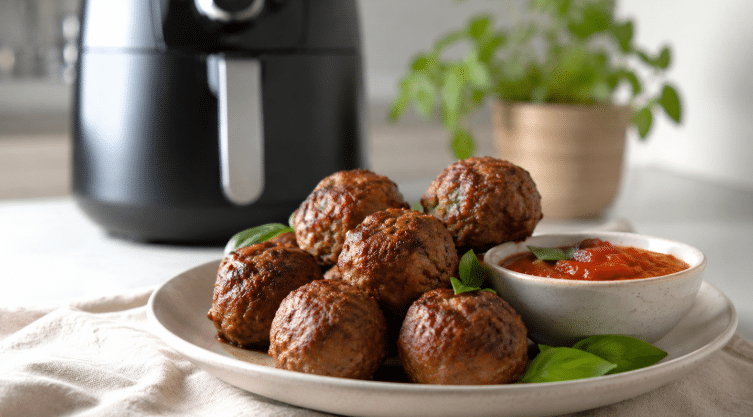 Almôndegas na Air Fryer para uma refeição prática, rápida e cheia de sabor