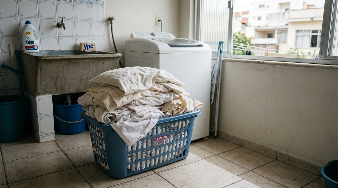 Como saber a hora certa de juntar roupa de cama e cortina pra lavar sem forçar a máquina