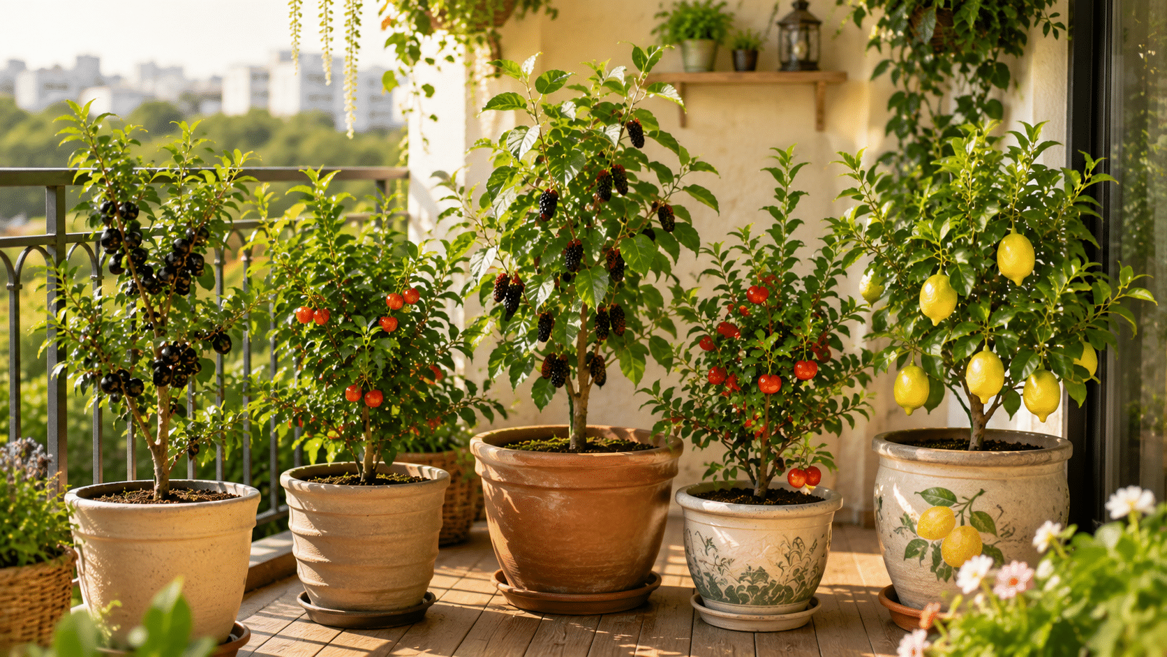 5 plantas frutíferas que produzem bem mesmo em vasos