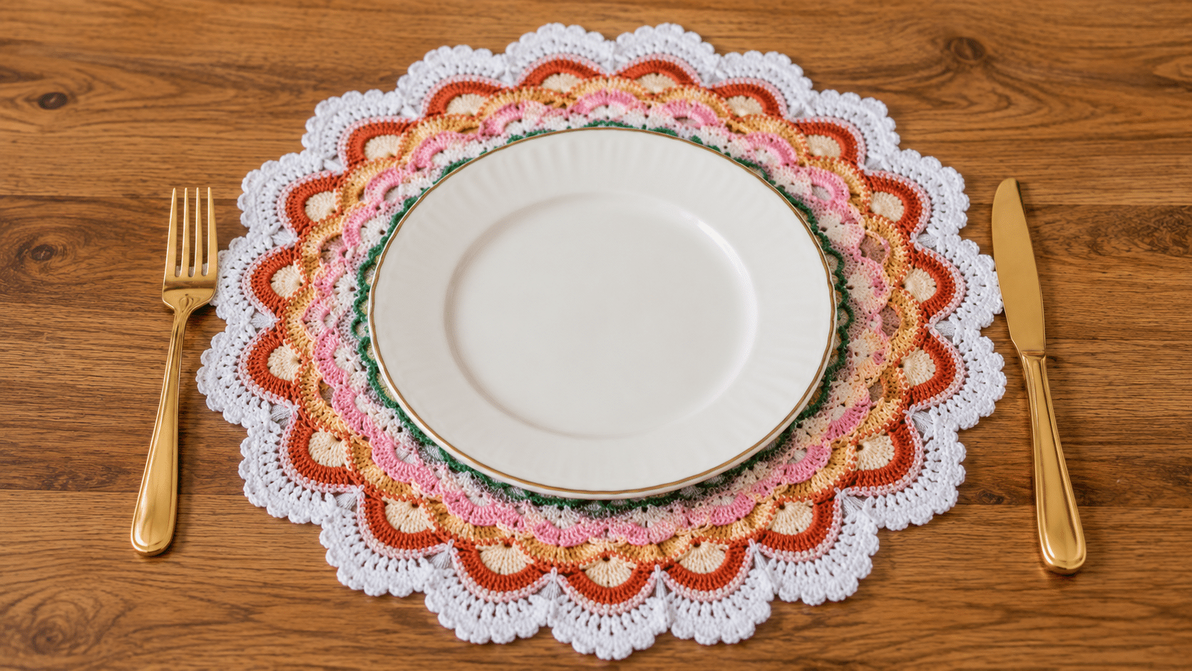 Sousplat de crochê deixa a mesa mais charmosa, artesanal e cheia de personalidade