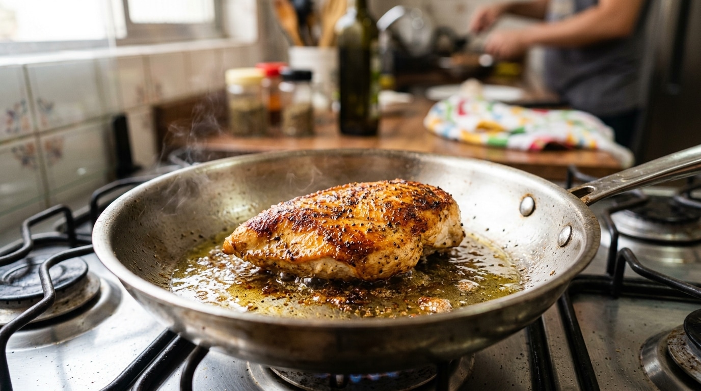 Vinagre na frigideira ao fritar peito de frango: como usar e por que é recomendado