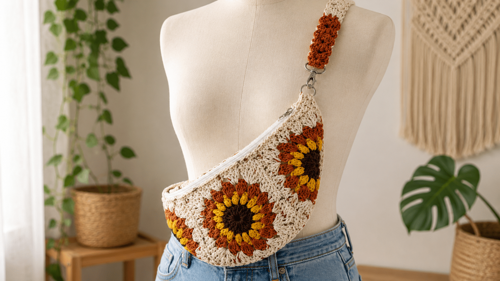 Pochete de crochê floral ganha charme artesanal e vira acessório queridinho