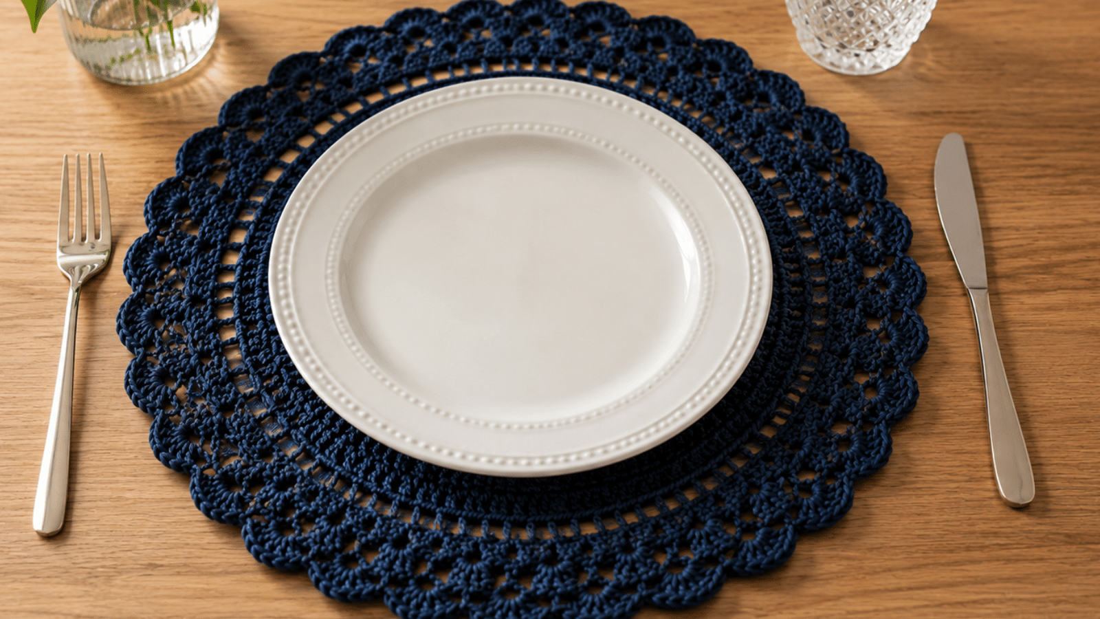 Sousplat de crochê deixa a mesa mais bonita com charme artesanal