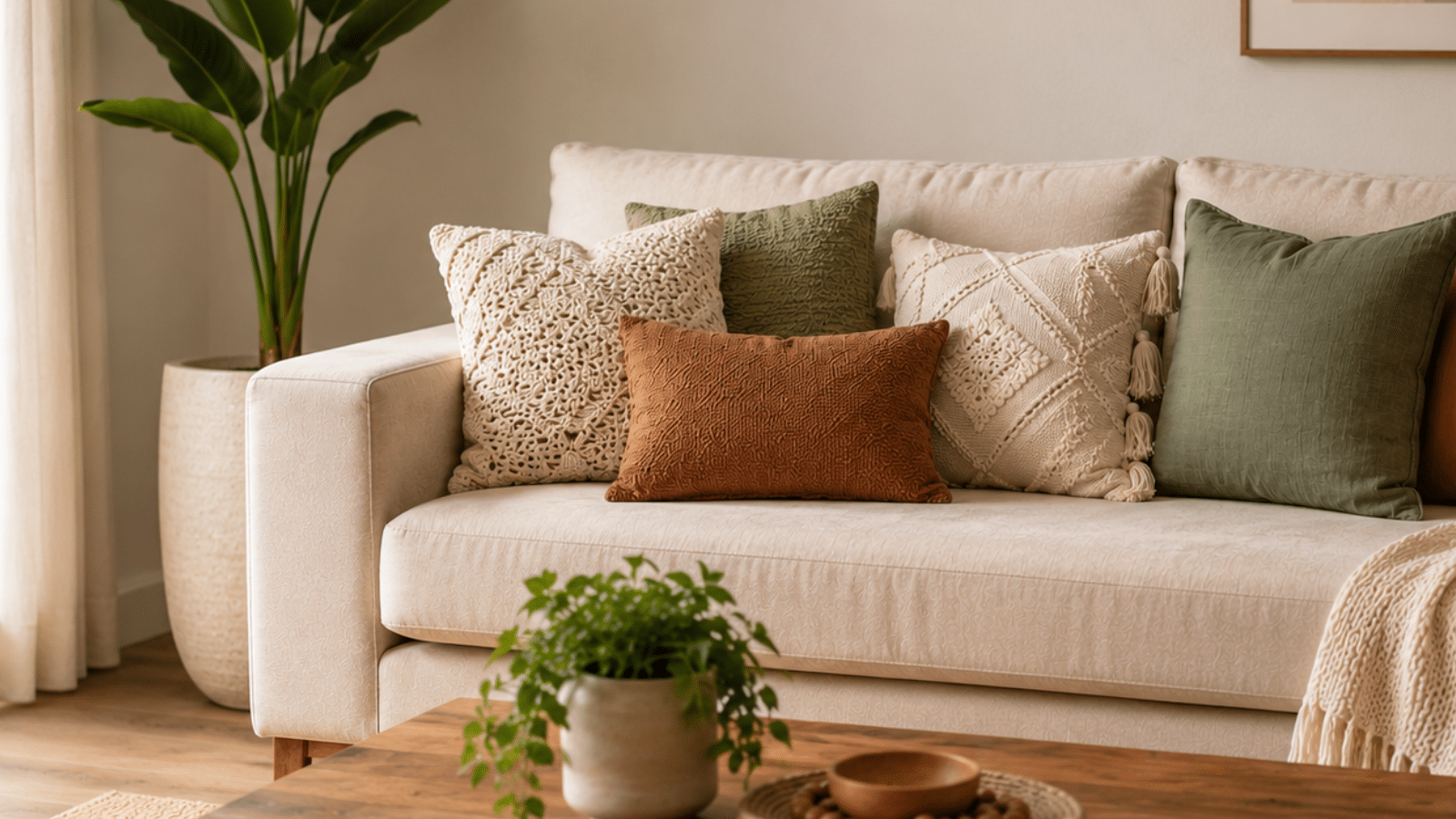 Como usar almofadas para mudar a decoração da sala em poucos minutos