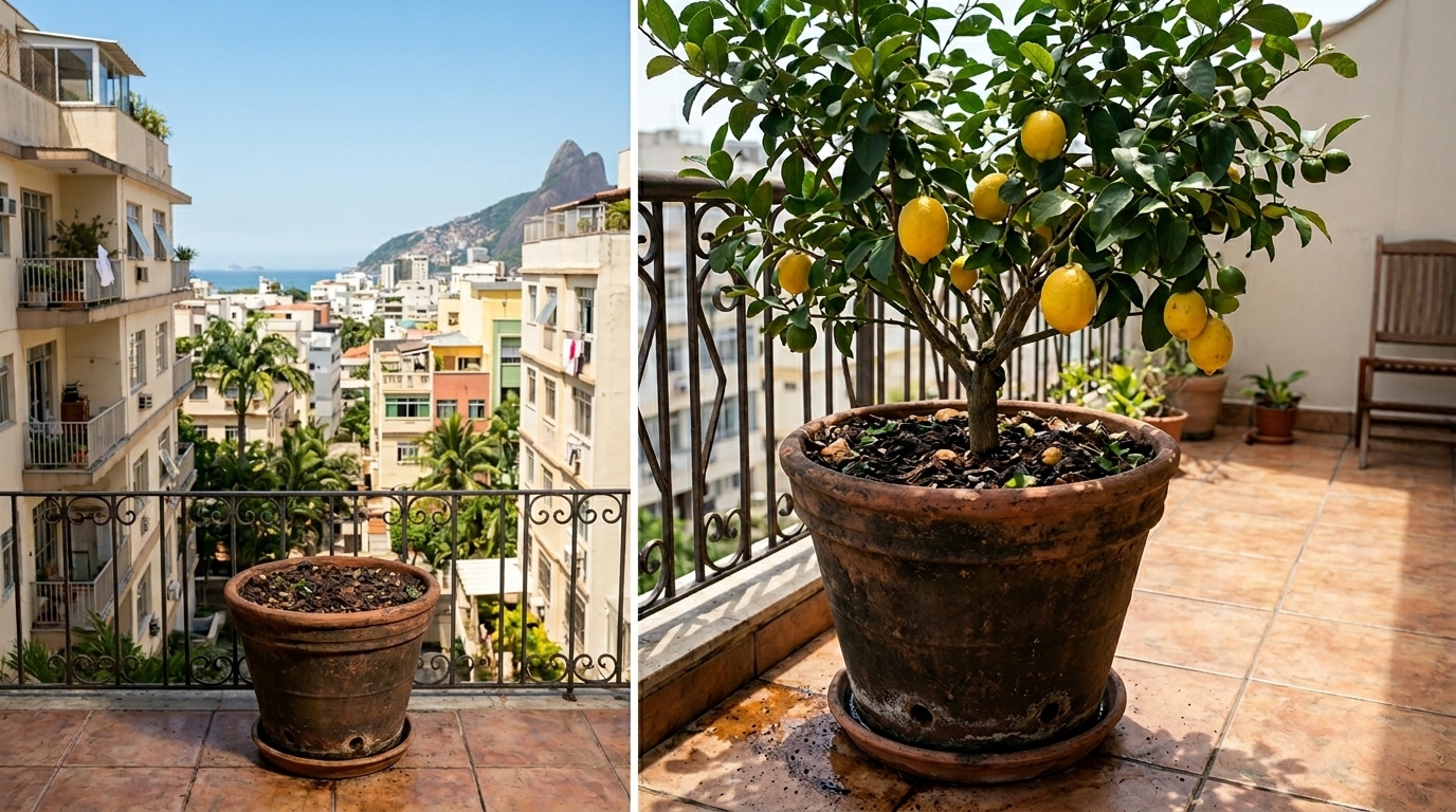 A árvore frutífera que cabe no vaso e dá frutos na varanda do apartamento