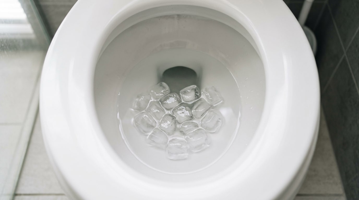 Jogar gelo no vaso sanitário uma vez por semana: para que serve e por que é recomendado