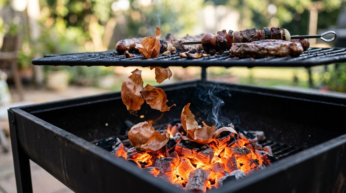 As casca de cebola podem nas brasas do churrasco: por que fazer isso e quando jogá-las
