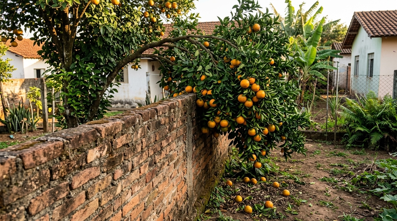 Frutas do vizinho caíram no seu quintal: segundo a lei, de quem elas são de verdade