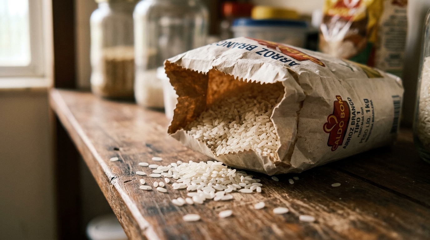 Pare de deixar arroz e farinha no pacote aberto e acabe com o caruncho da despensa