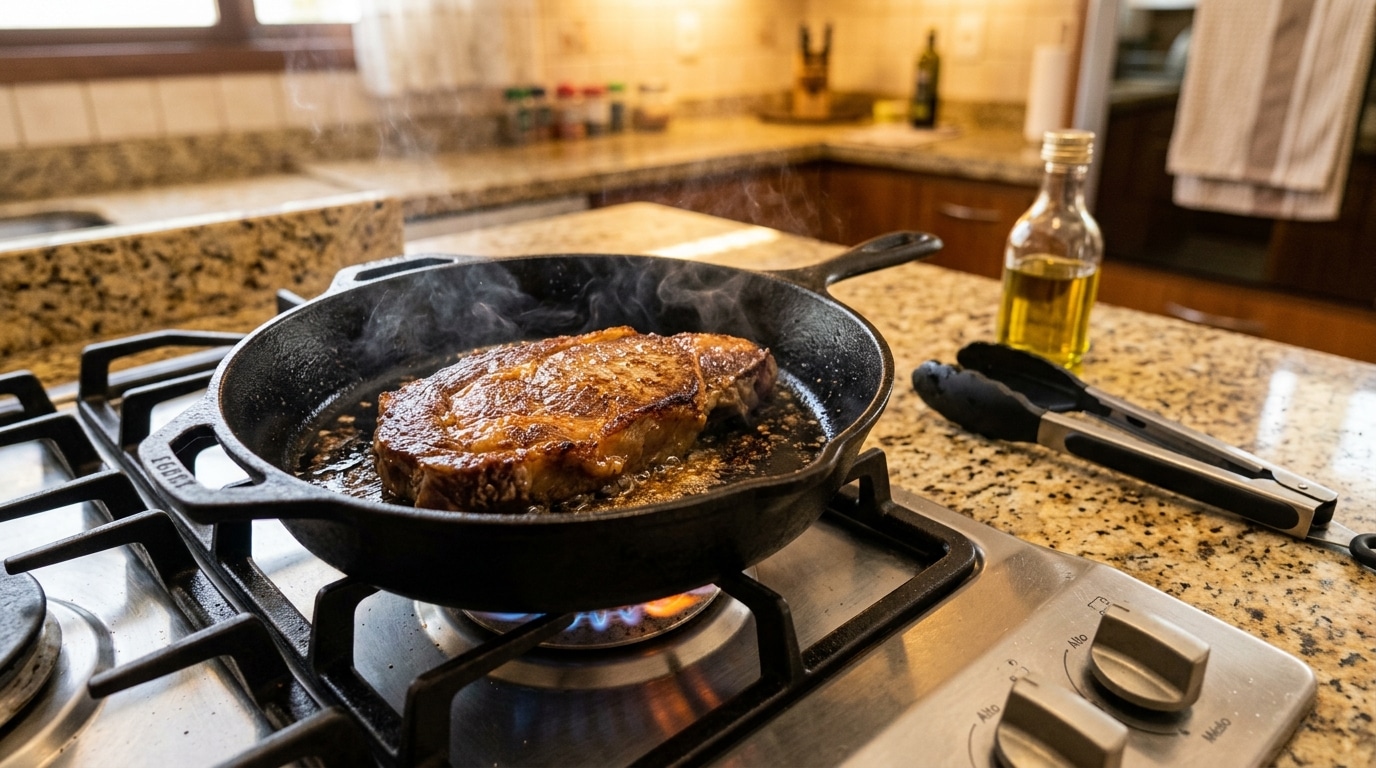 Na hora de fazer bife, o certo é untar a carne ou a frigideira?