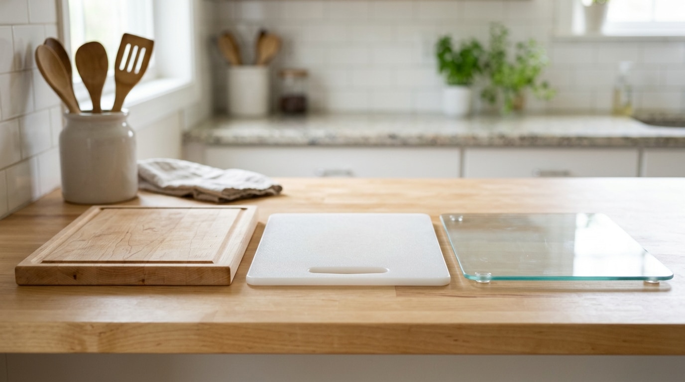Qual tábua de corte é a melhor para usar na cozinha: madeira, plástico ou vidro?