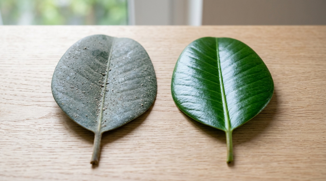O truque para deixar as folhas das plantas verdes e brilhantes de novo
