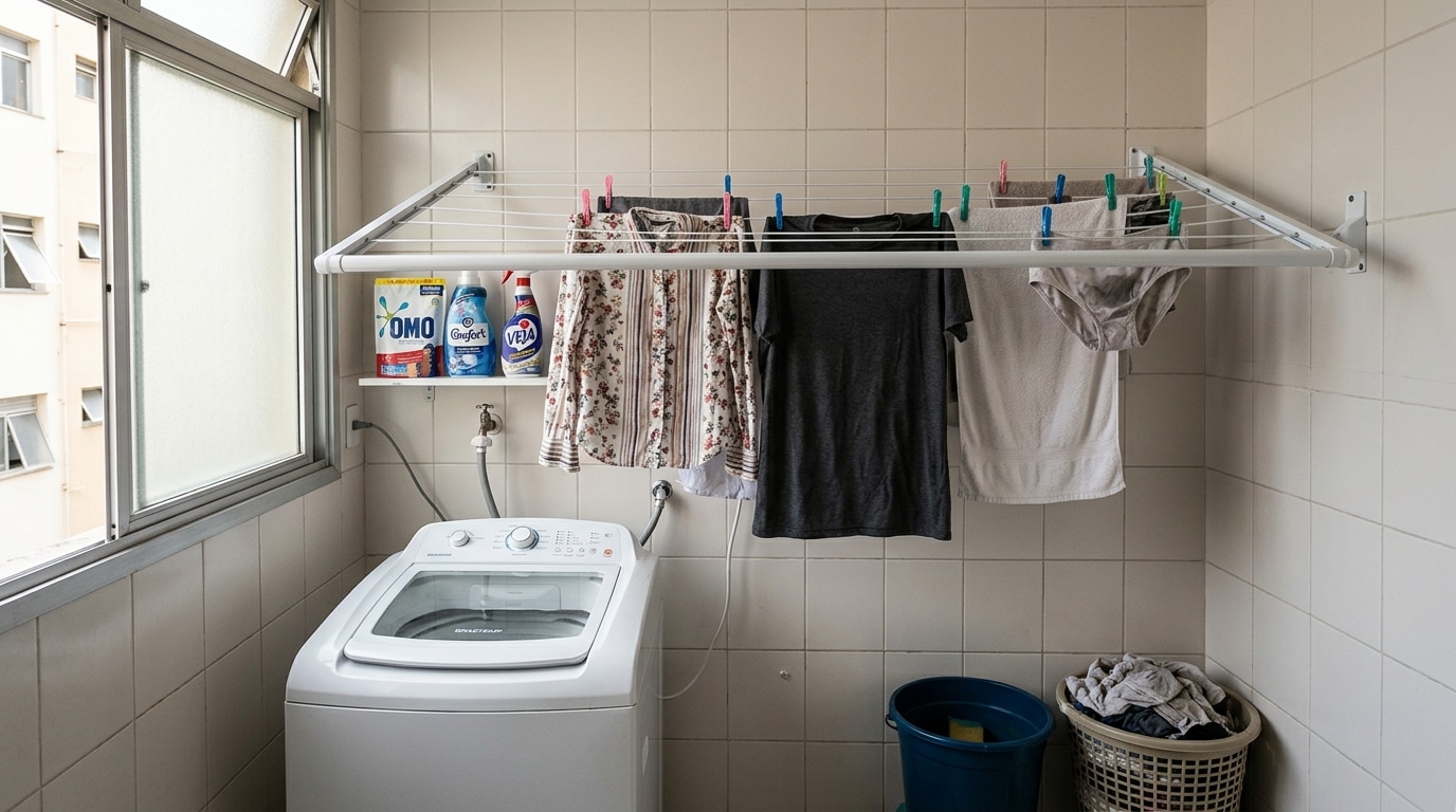 Adeus, varal e arame tradicional: nova forma de secar roupas na vertical conquista até quem mora em apartamento