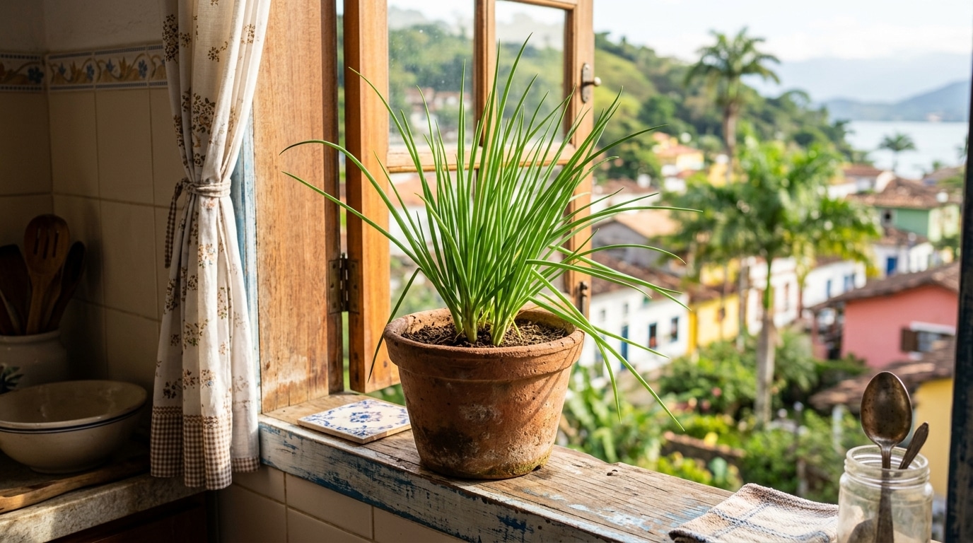 A erva que rebrota sozinha no vaso da cozinha e dá tempero fresco o ano todo pra não ter que ir á feira