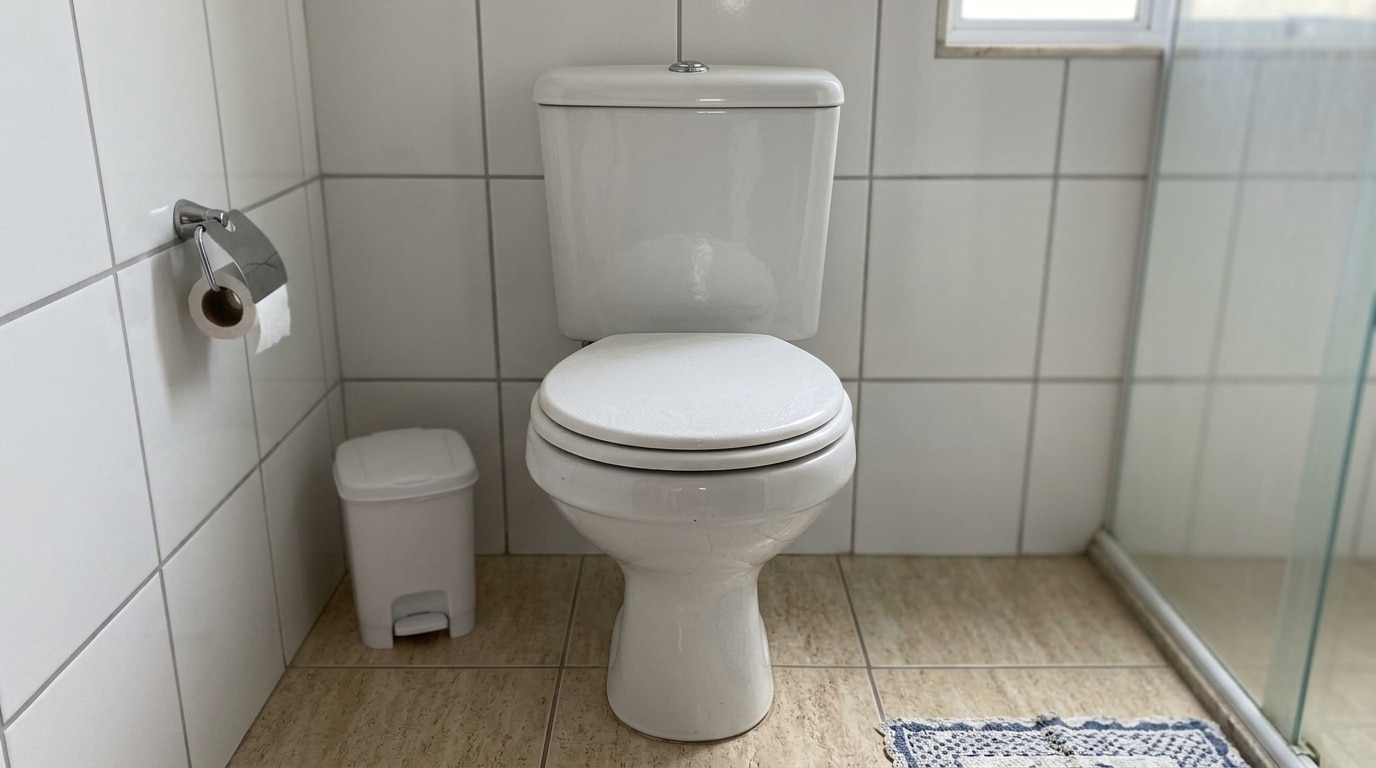 Deixar a tampa do vaso sanitário aberta ou fechada para dar a descarga?