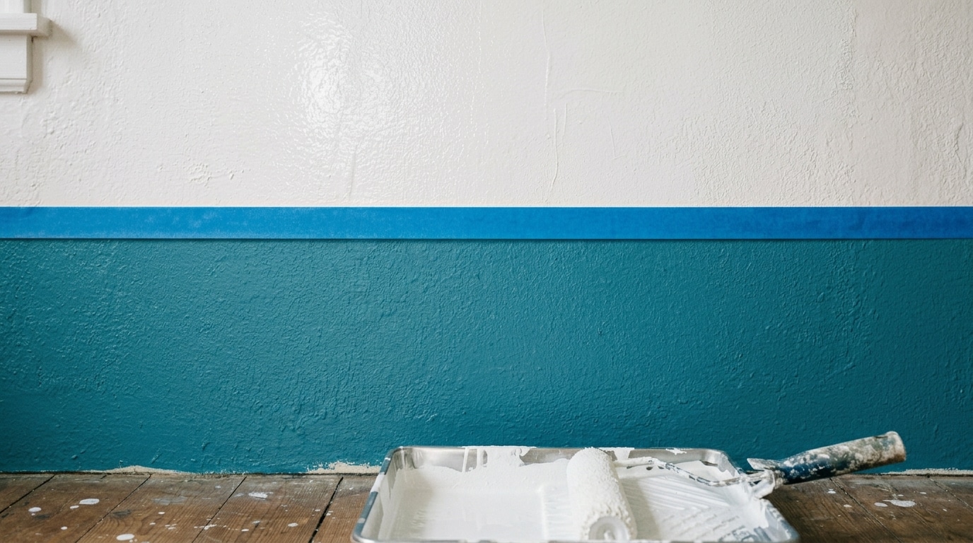 9 ideias de meia-parede de pintura que renovam a sala gastando pouca tinta
