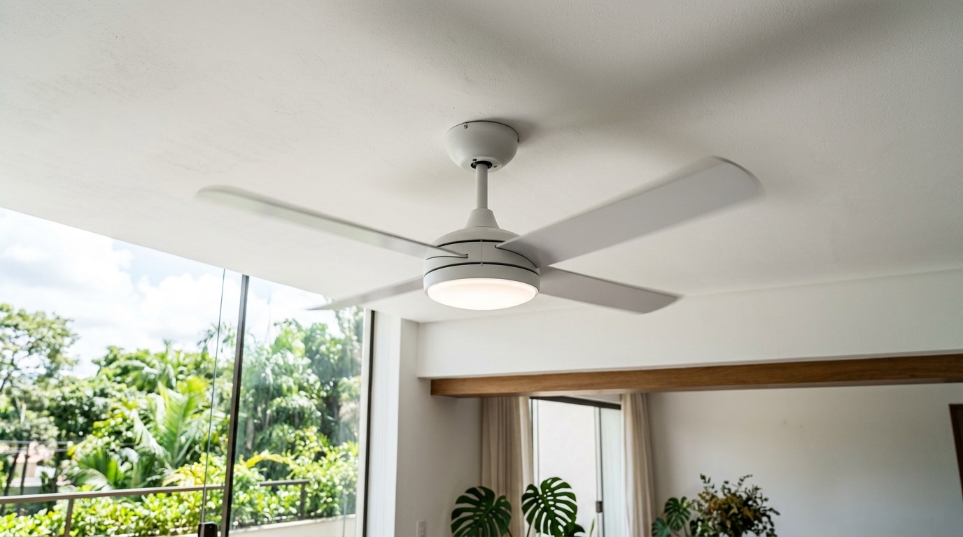 Ventilador de teto girando ao contrário? O botãozinho escondido que muda tudo no verão e no inverno
