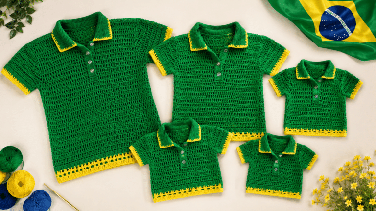 Varios tamanhos de blusa de croche 