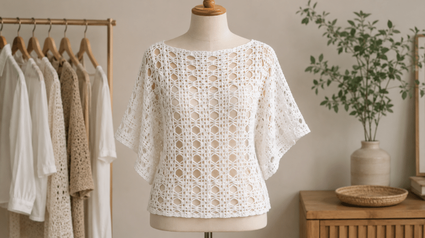 Blusa de crochê branca: a peça artesanal que une leveza, elegância e estilo moderno