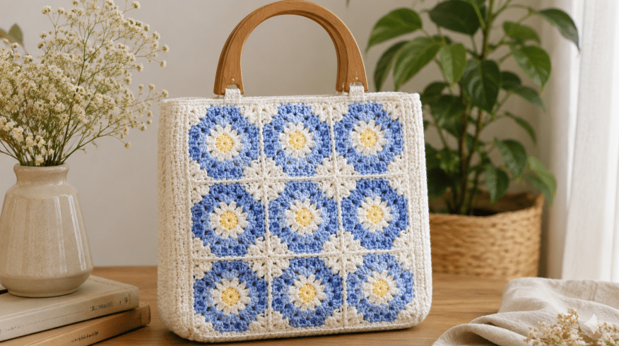 Bolsas com squares são a tendência artesanal que une cor, estilo e personalidade
