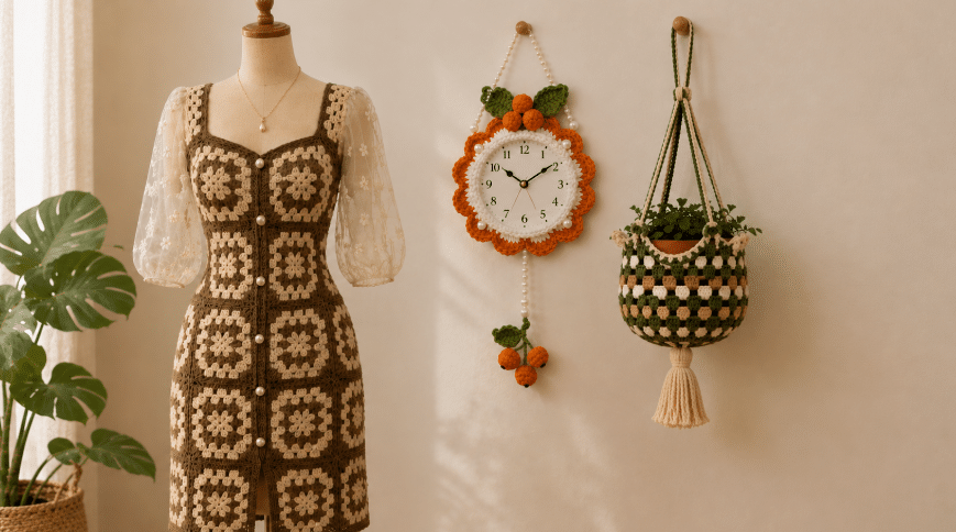 Crochê moderno transforma peças artesanais em tendência cheia de estilo