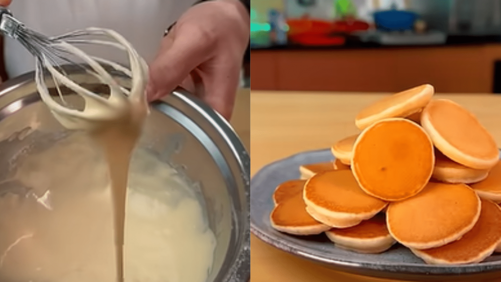 Mini panqueca fofinha para um café da manhã simples e delicioso