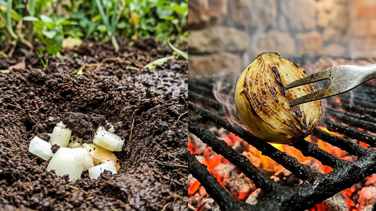 Quem tem cebola em casa, tem um tesouro para a grelha e o jardim no mesmo dia