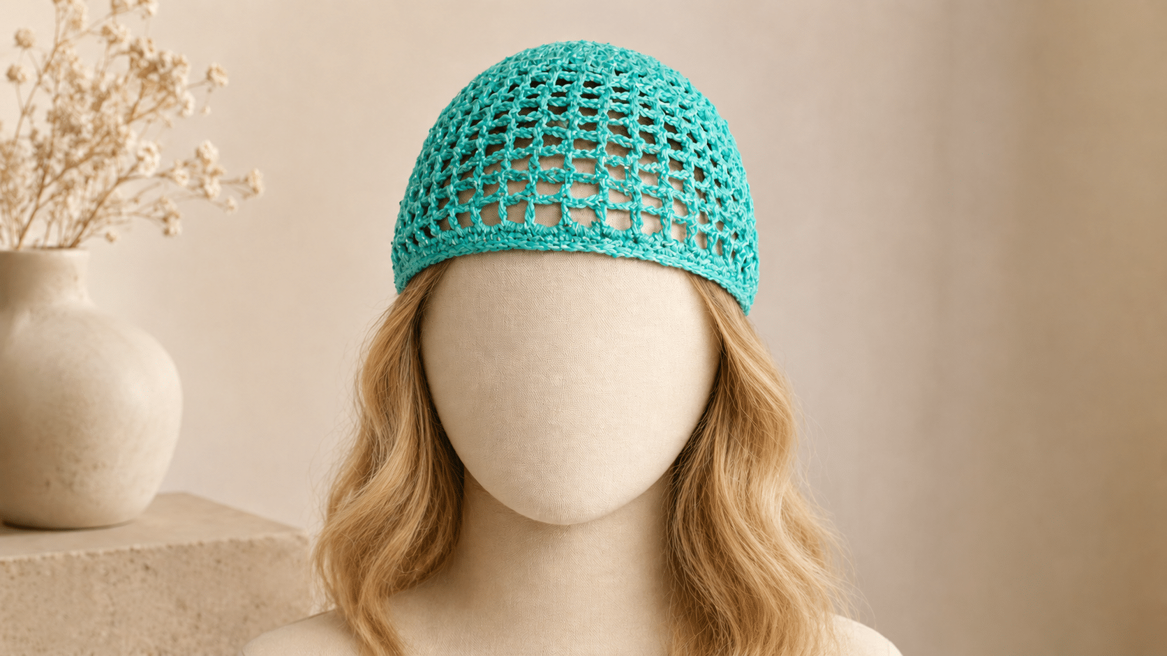 Super fácil de fazer: A Touca Ariel em crochê traz leveza e um toque divertido para os looks