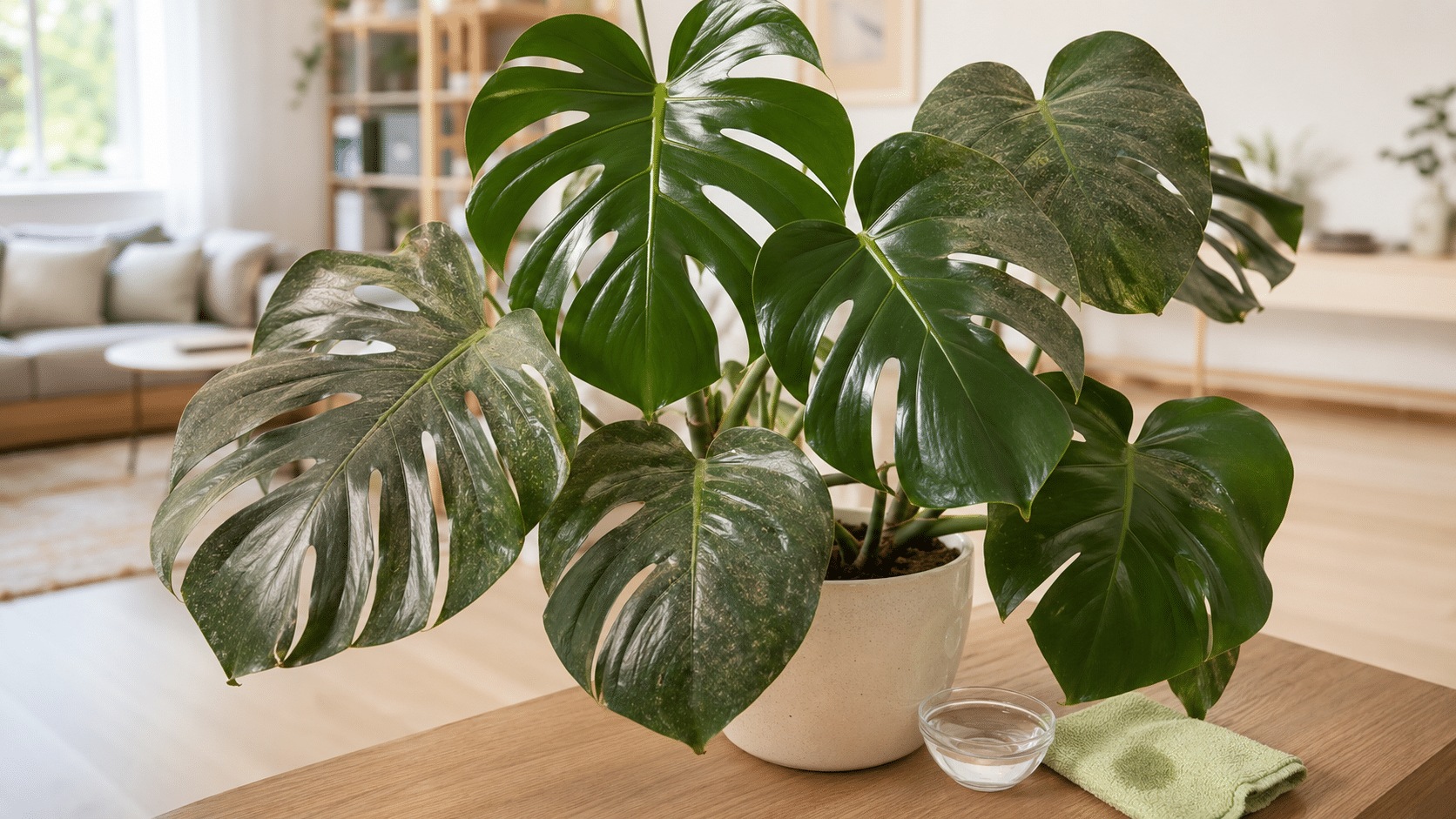 O jeito correto de limpar as folhas das plantas sem danificá-las
