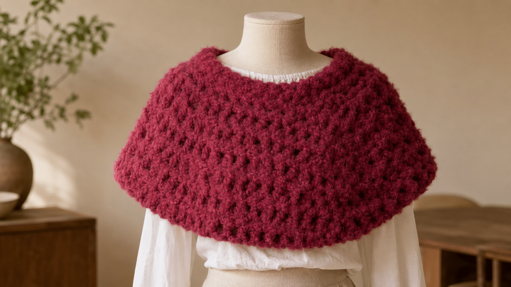 Gola em crochê Siena transforma looks com volume e elegância