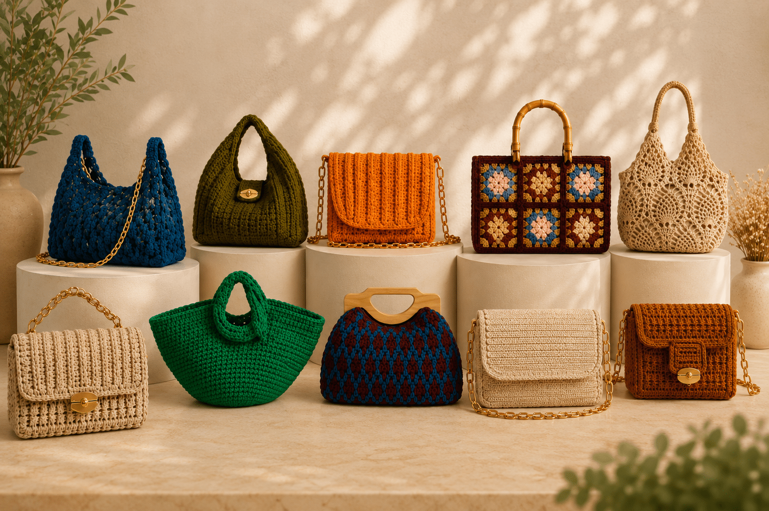 As 10 Bolsas de Crochê Favoritas das Nossas Leitoras! Conheca e aprenda como fazer agora