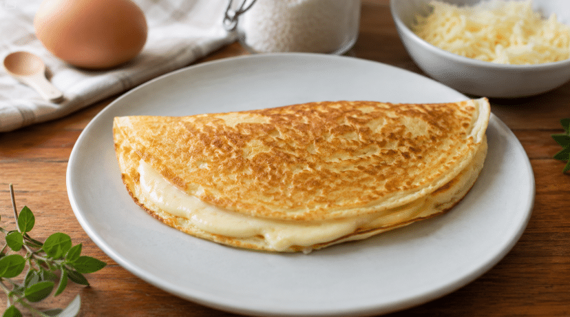 Crepioca de 3 ingredientes para um lanche rápido