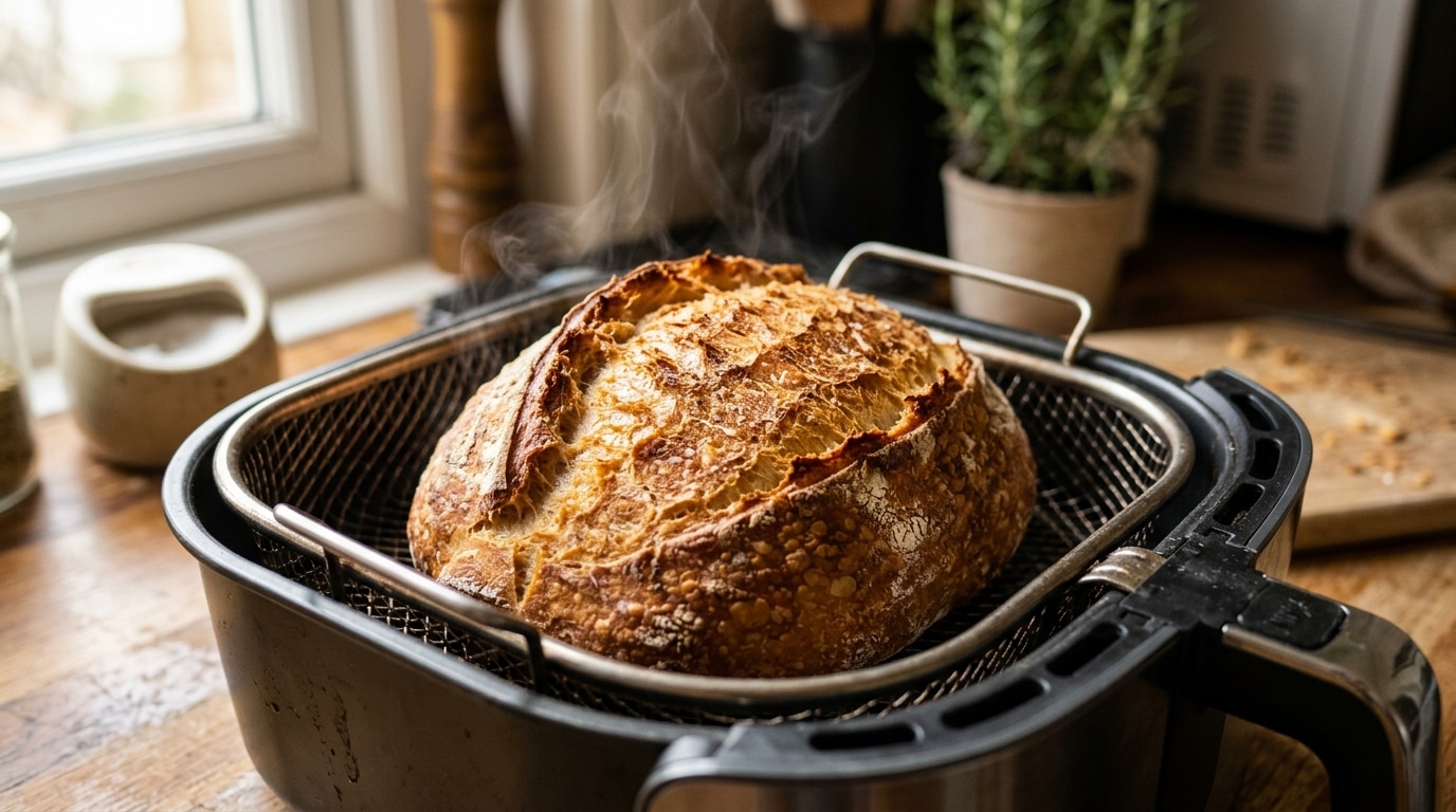 Pão feito na air fryer fica pronto em 15 minutos e conquista a cozinha