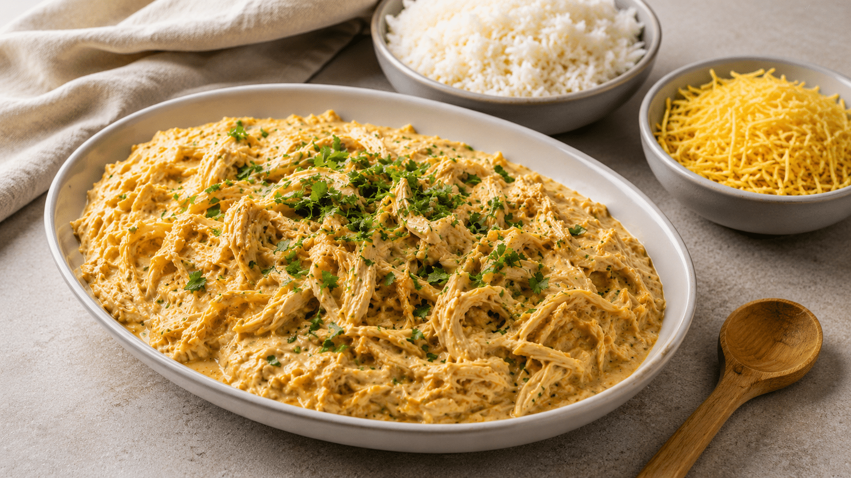 Receita de frango desfiado cremoso para salvar o almoço