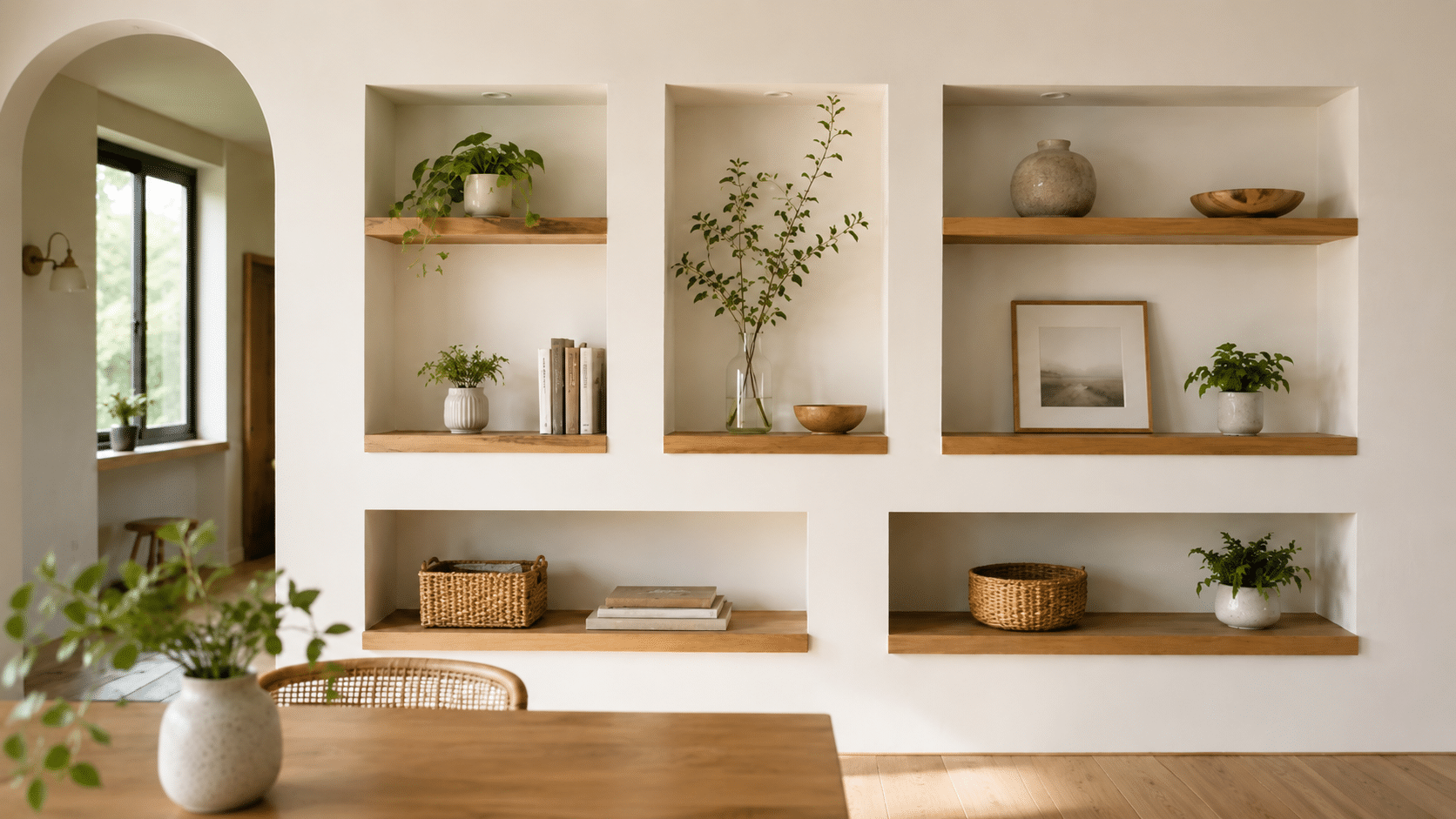 Nichos e prateleiras para organizar sem pesar na decoração
