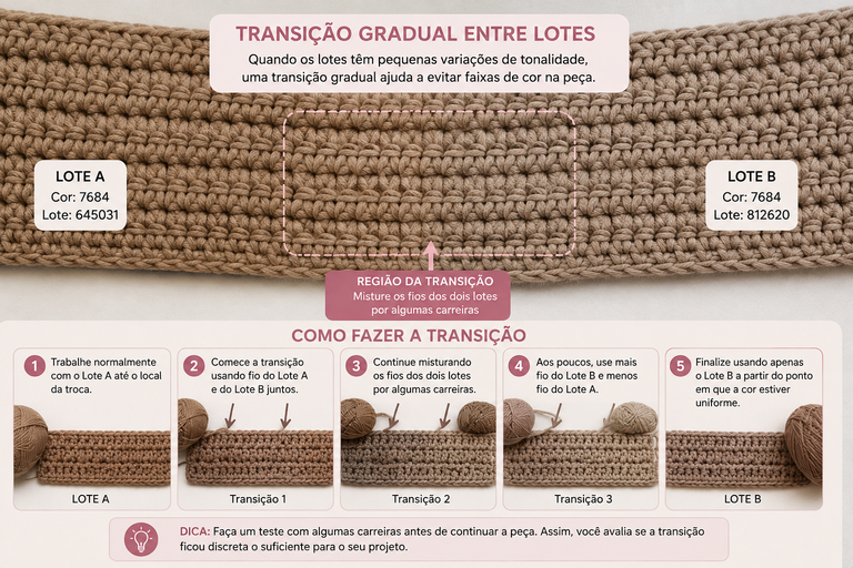 Infografico transicao gradual de fios por lotes - Foto Estudio Katia Ribeiro 