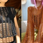 10 blusas de crochê vazadas com pontos abertos, modelos modernos e gráficos