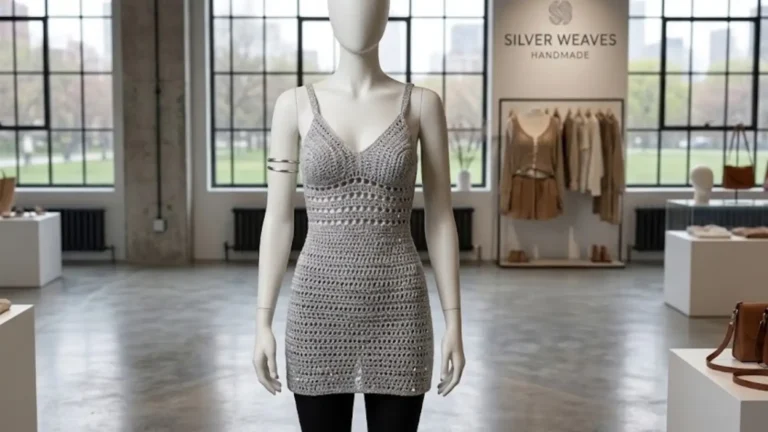Vestido Lolita em crochê é um modelo artesanal que começa pelos bojos e ganha uma saia leve