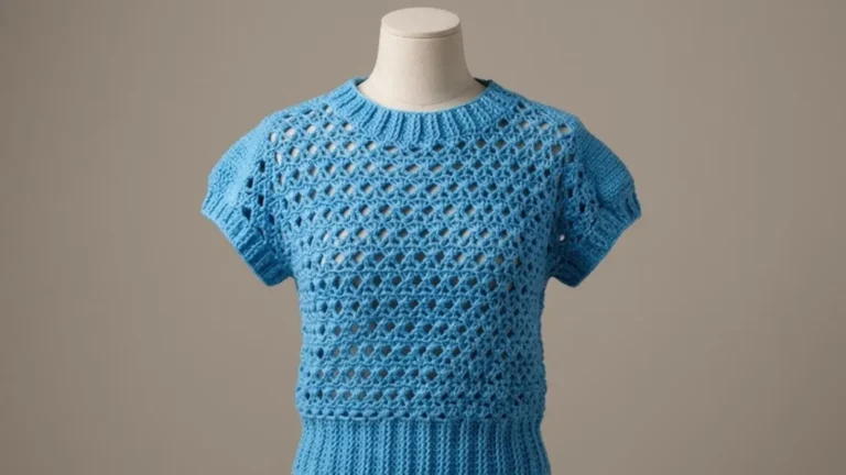 Blusa Sara de crochê com detalhes em relevo